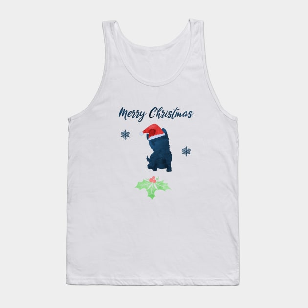 Christmas Westie - West Highland White Terrier Tank Top by TheJollyMarten